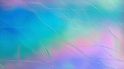 Textured iridescent surface with blue green and purple hues suitable for abstract backgrounds, design projects, and vibrant color schemes.