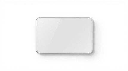 Blank card white card plastic card id card access card membership card credit card debit card gift card smart card Minimal blank white plastic card mockup white background, rounded rectangle shape