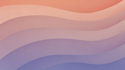 Retro sunset wave background with layered purple and orange curved shapes