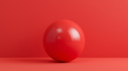 red sphere on red background