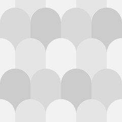 Japan traditional ethnic embroidery ornament with repeated scallops. Fish scale. Repeat scallop background. Seamless surface pattern design with scales. Ancient japanese sashiko uroko motif. Squama.