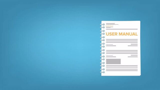 User manual guide book, guidance manual instruction textbook, specification user tutorial document	