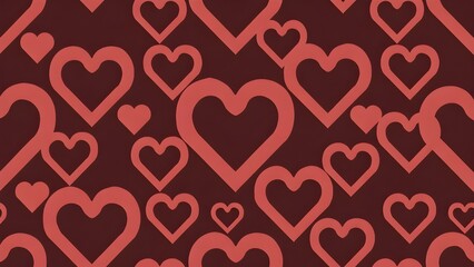 Bold interlocking heart outlines create a contemporary and energetic Valentine&rsquo;s Day pattern.
