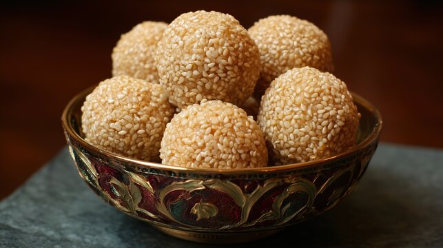 Indian til laddu traditional sweet for Makar Sankranti