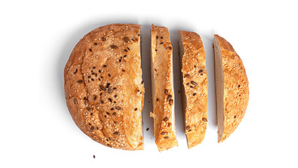 Bread on a white background. High quality photo