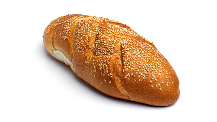 Loaf with cereals on a white background. High quality photo