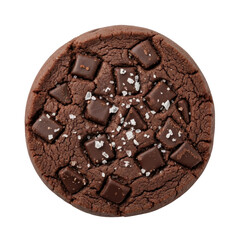 Fototapeta premium Delicious chocolate cookie with sea salt