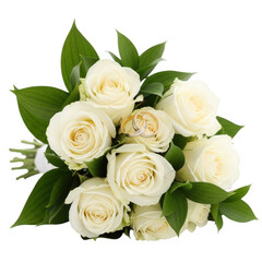 Fototapeta premium Elegant white rose bouquet