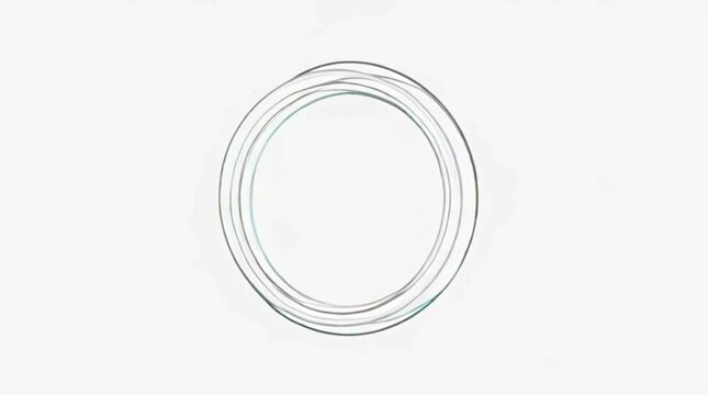 Minimal concentric circle animation with thin rotating rings on a clean white background, modern abstract motion graphic symbolizing continuity, balance, progress, precision, and refined digital