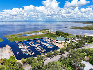 Lakefront Park and marina located on East Lake Toho in the city of St Cloud in Osceola County, Florida.