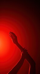 Intense Vibrant Red Light Illuminates