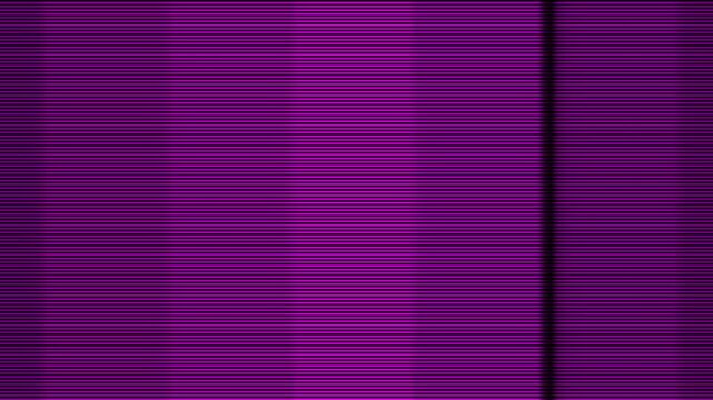 Abstract purple horizontal glowing scanlines pattern on black background motion loop