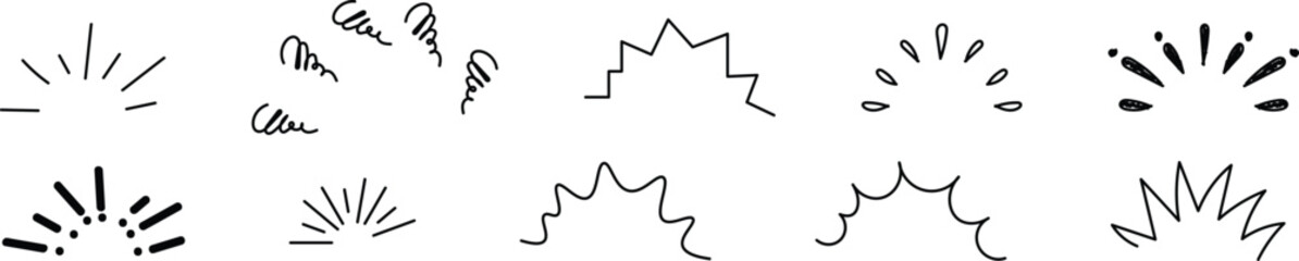 Obraz premium A collection of hand drawn doodles depicting different hand gestures and finger positions