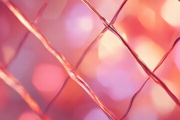 Abstract red and pink light reflections on glass, modern Valentine&rsquo;s background