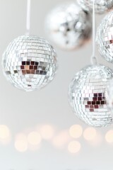 Mirror Disco Balls Reflective Glass Texture Background For Party And Nightlife Design