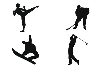 Dynamic Sports Silhouettes Collection