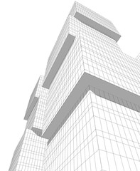 Fototapeta premium abstract architecture, 3d background
