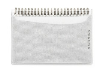 Empty Clear Plastic Spiral Bound Notebook With Metal Rings