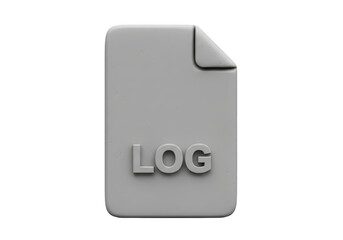 Log file icon isolated on transparent background