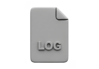 Log file icon isolated on transparent background