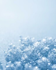 Obraz premium Close up of crystallized ice on a frosty surface