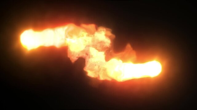 Focused Fireball Reveal on Black Background for Powerful Logo Animation, Brand Intro, Cinematic Opener, and Title Reveal