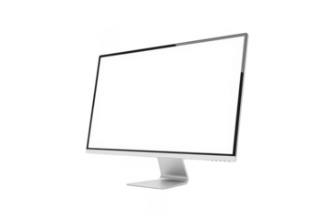 Modern computer monitor isolated on transparent background