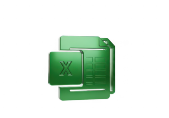 Green file folder icon isolated on transparent background