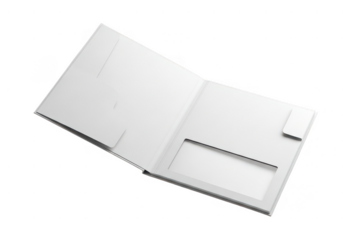 Open business card holder isolated on transparent background