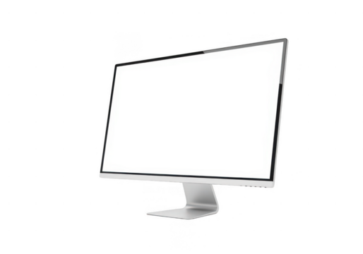 Modern computer monitor isolated on transparent background - Powered by Adobe