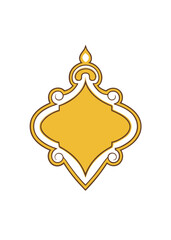 An ornate yellow decorative vector frame, vector