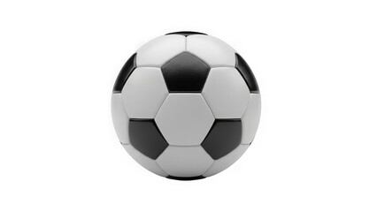 Fototapeta premium Classic Black and White Soccer Ball Isolated on Transparent Background – Realistic 3D Football Sport Equipment Render