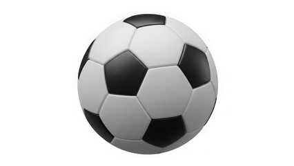 Fototapeta premium Classic Black and White Soccer Ball Isolated on Transparent Background – Realistic 3D Football Sport Equipment Render