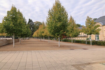 Blick in den Kurpark von Bad Nenndorf im Kreis Schaumburg in Niedersachsen