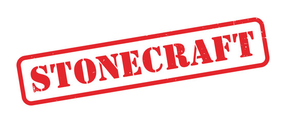 Stone Craft Grunge Rubber Stamp Texture with Distressed Vintage Ink Style for Handmade Art, Masonry Branding, and Retro Typography Design