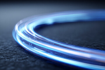 Curved glowing lines on a dark surface.