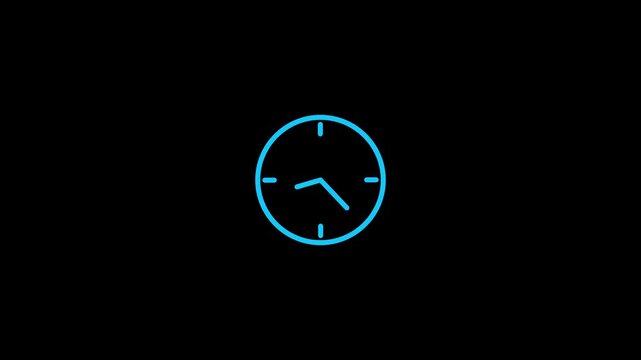 Abstract moving clock icon ,stopwatch. clock icon vector clock face animation