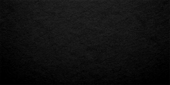 Rough black fabric and dark paper texture backgrounds feature a blank grunge material surface with a macro pattern on old charcoal grey canvas textile cloth