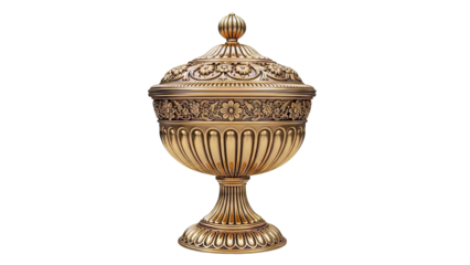 Ornate Golden Urn with Lid