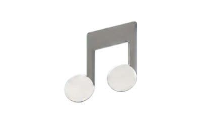 Dark Gray Musical Note Icon