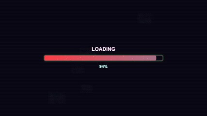 Progress bar animation displaying loading status in modern style for user interface experience during waiting periods