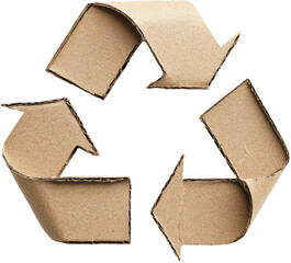 cardboard box with recycle symbol
