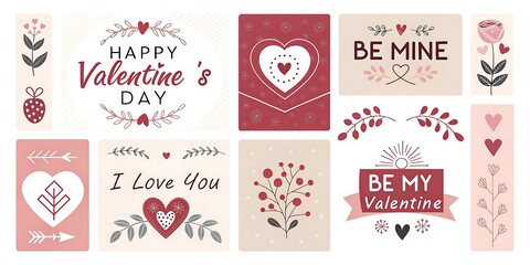 Happy Valentine's Day & Be My Valentine Card Designs Collection