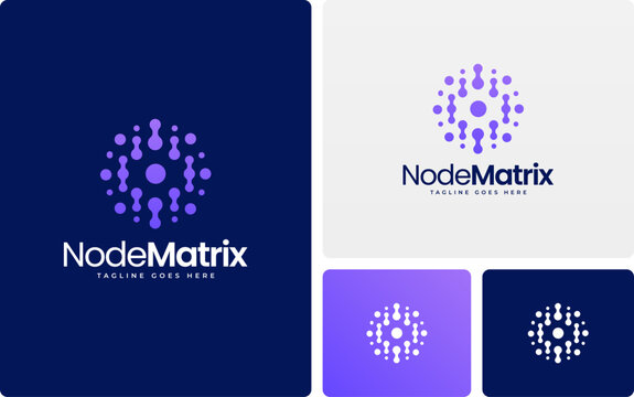 Minimal Tech Nodes Logo Design for Clean and Modern Identity
