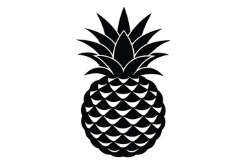 Obraz premium Clean Pineapple Icon Silhouette for Mobile App and Web