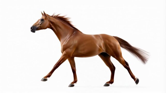 Galloping horse animation: dynamic side view in motion