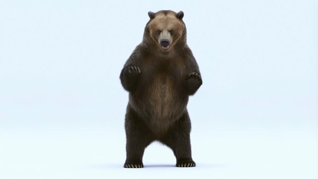 Bear approaching: transformative movement from sitting to standing to walking