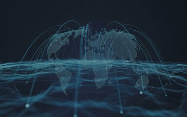 Virtual Private Network Security Concept with Encrypted Data Tunnel and Global Connectivity