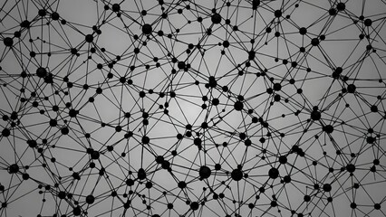 Complex Network Structure with Interconnected Nodes.