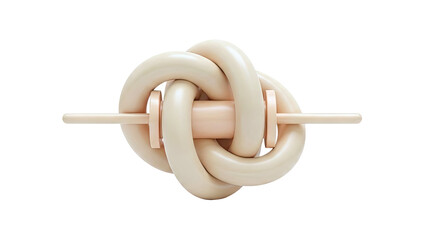 Abstract Interlocking Rings on a Rod